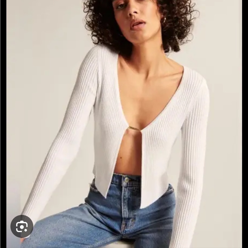 A&F slim bar cardigan - black